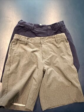 all in motion Gray and Navy Kids Shorts Duo